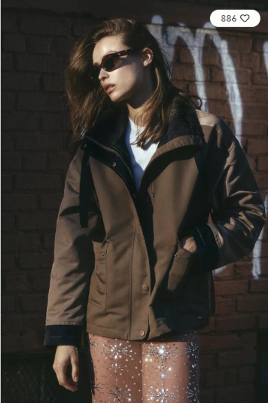 Anthropologie Pilcro Utility Chore Swing Jacket Brown Size XS